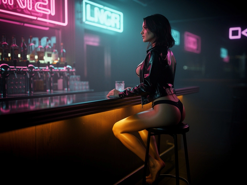 Cyber Noir bar stool